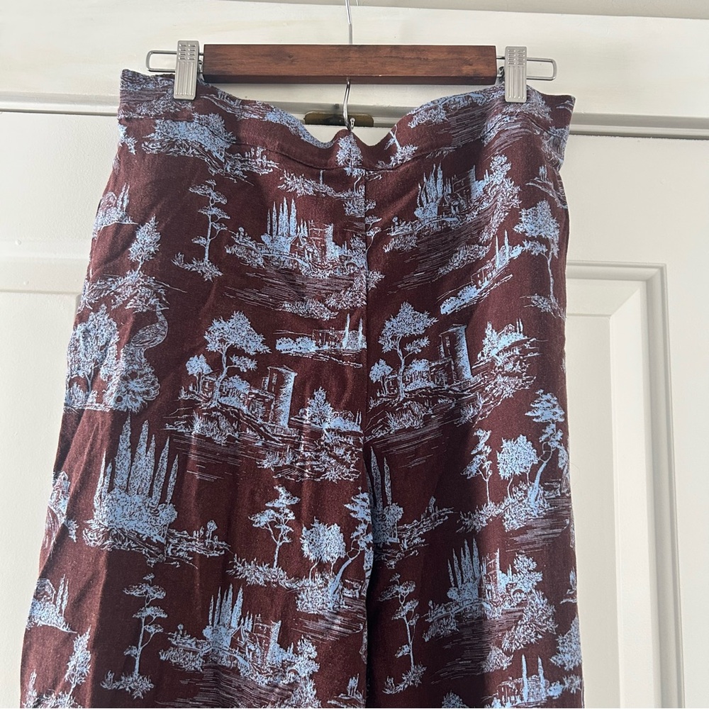 Brown and Blue Patterned Pants